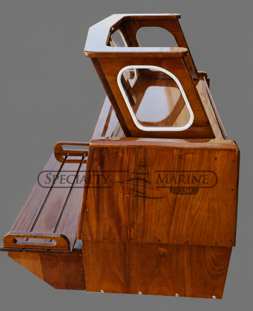 Boston Whaler 16'/17' Nauset, Sakonnet Or Eastport Mahogany Console Complete With Windshield