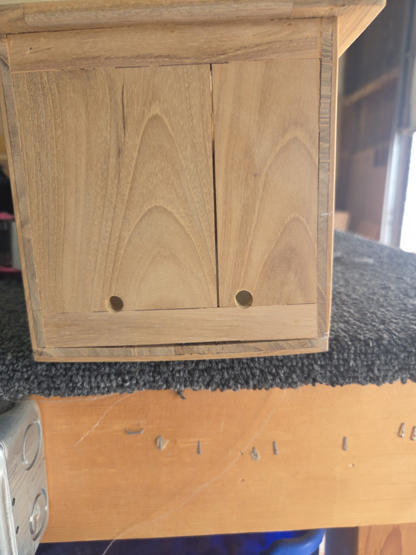 Blemished Bare Teak Fire Extinguisher Box Fits Montauk And Outrage