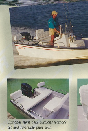 Boston Whaler Dauntless 15' Complete Cushion Set With Stern Jump Seat/Backrests