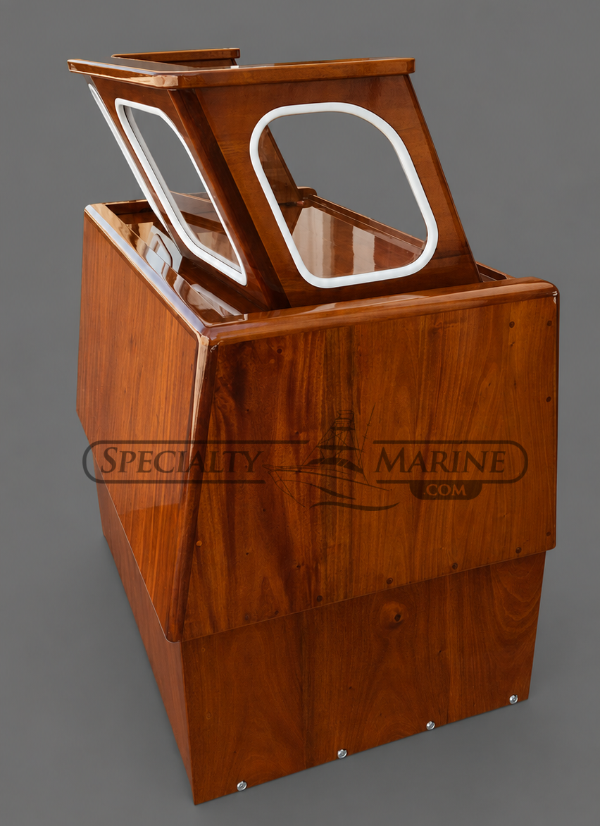 Boston Whaler 16'/17' Nauset, Sakonnet Or Eastport Mahogany Console Complete With Windshield