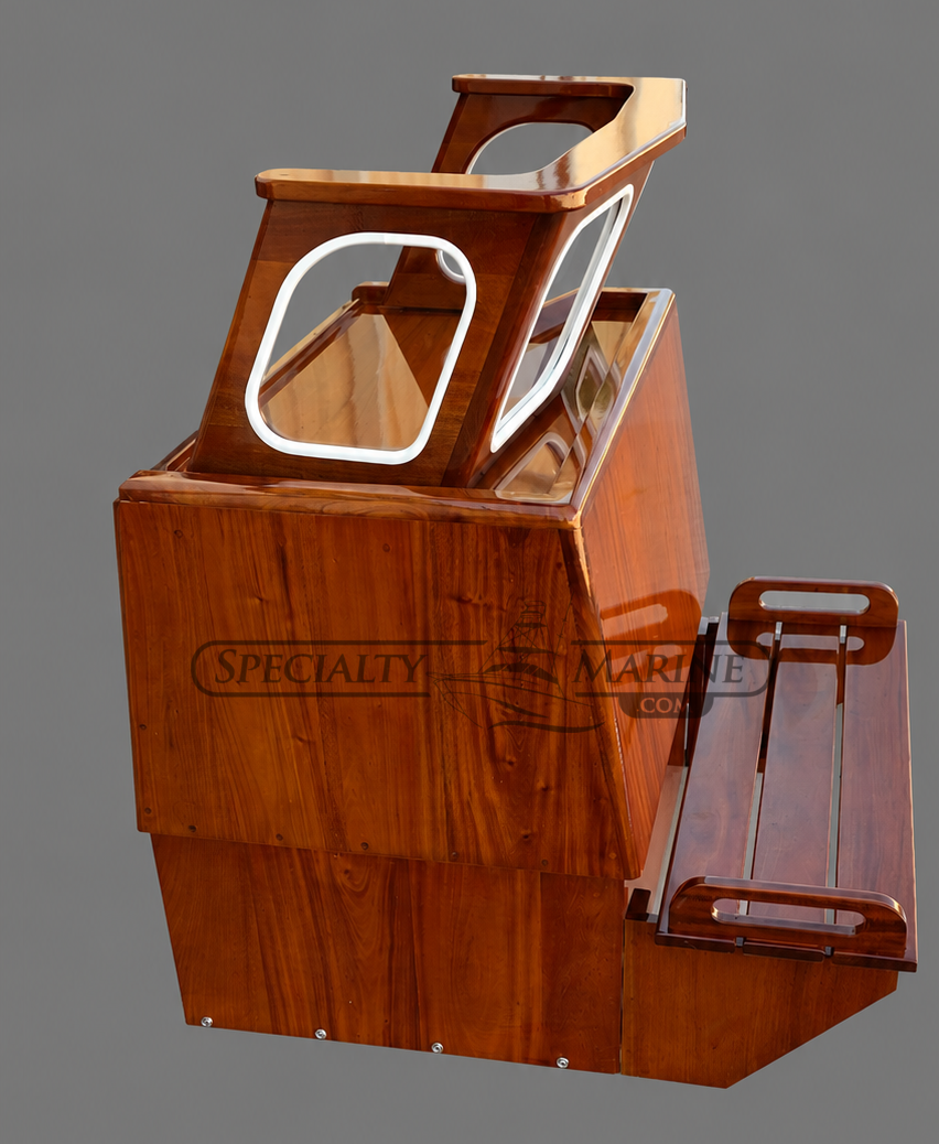 Boston Whaler 16'/17' Nauset, Sakonnet Or Eastport Mahogany Console Complete With Windshield