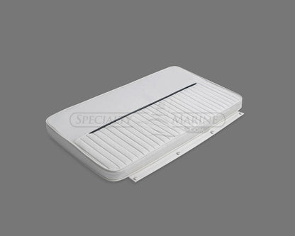 Dauntless, 150/170 Montauk, And Others Marine Cooler Cushion - 45Qt - Yeti 45 Tundra (White with Grey Piping)