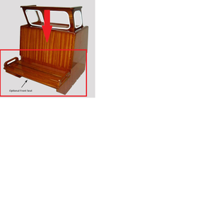 OPTIONAL MAHOGANY FRONT SEAT ADD ON FOR CENTER CONSOLE