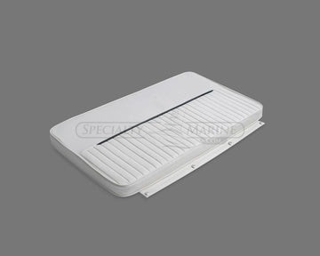 Dauntless, 150/170 Montauk, And Others Marine Cooler Cushion - 65Qt - Yeti 65 Tundra (White with Grey Piping)