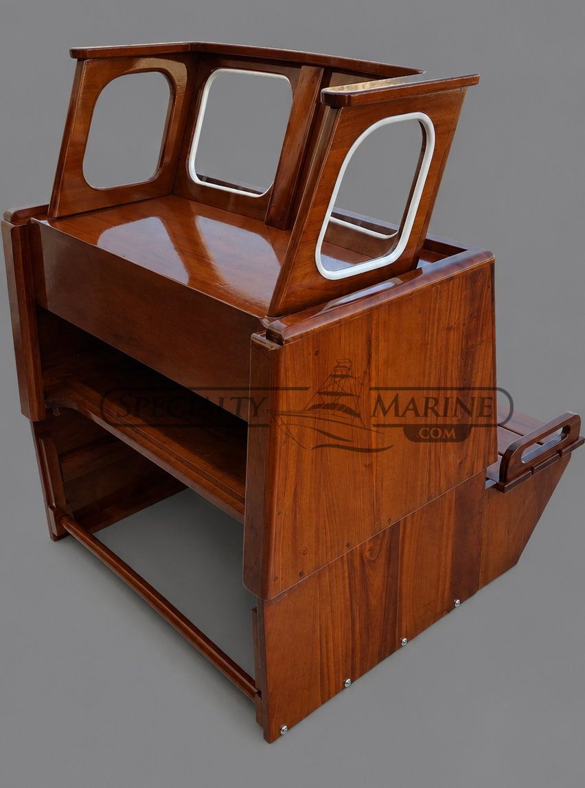 Boston Whaler 16'/17' Nauset, Sakonnet Or Eastport Mahogany Console Complete With Windshield