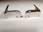 BOSTON WHALER 90 DEGREE RUBRAIIL END CAPS (PAIR) - FOR CLASSIC OUTRAGE 18' - 25' - 316 STAINLESS