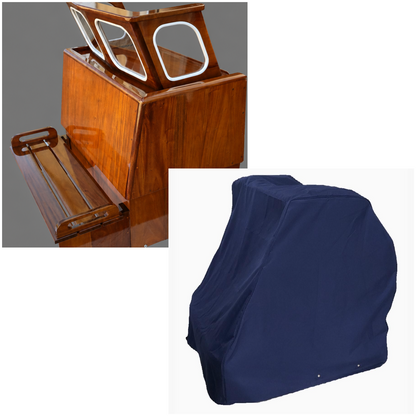 Discounted Cover For Boston Whaler 16'/17' Nauset, Sakonnet Or Eastport Mahogany Console Complete With Windshield