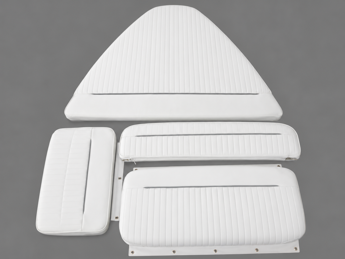 Boston Whaler Dauntless 15' Complete Cushion Set With Stern Jump Seat/Backrests