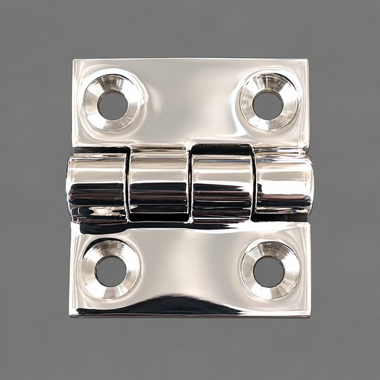 Door Hinge, 1.5" Equal - Polished 316 Stainless Steel