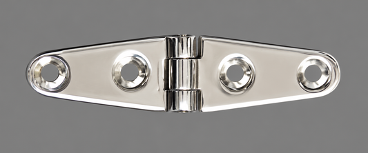 Bow Hatch Hinge, 4'' Equal - Polished 316 Stainless Steel
