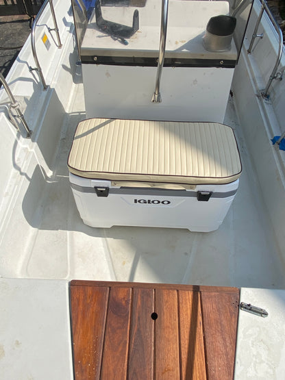 Smooth Parchment Vinyl Marine Cooler Cushion - 100Qt - Igloo Marine Ultra or Marine Elite New Style (2023) - *Final Sale*
