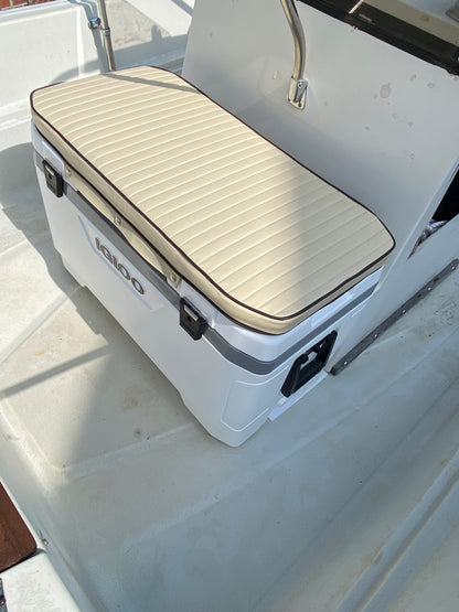 Smooth Parchment Vinyl Marine Cooler Cushion - 100Qt - Igloo Marine Ultra or Marine Elite New Style (2023) - *Final Sale*