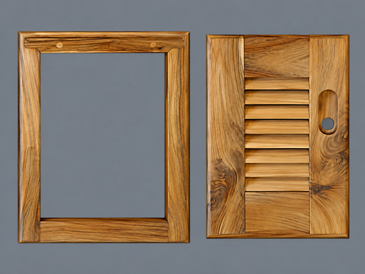 Teak Louvered Door (Small)