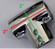 Single 90 Degree Stainless T Fitting - Fits 7/8'' Rail