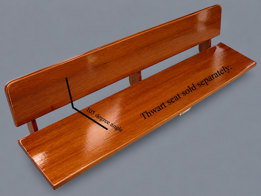 Boston Whaler Mahogany Backrest With L-Brackets, Fits Classic 13' &15'