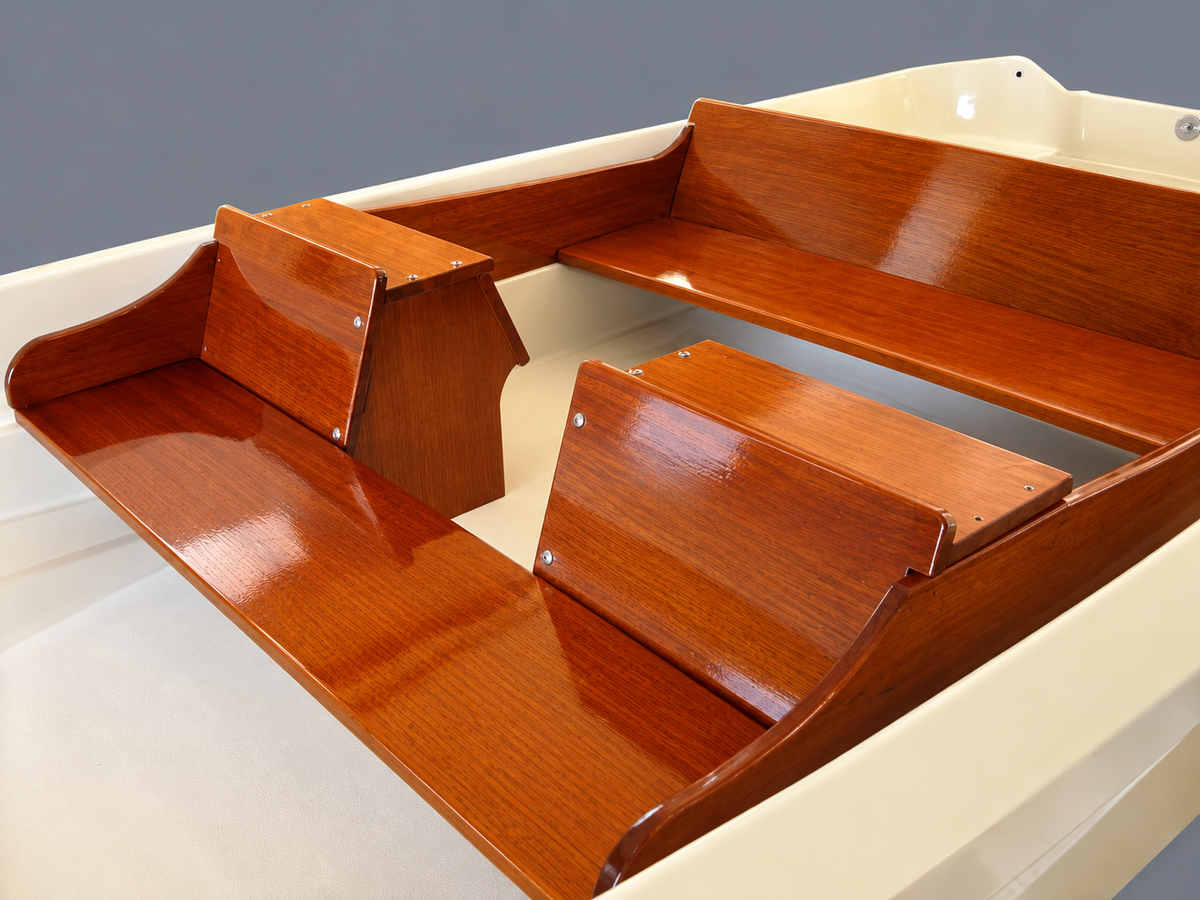 Boston Whaler Super Sport Deluxe Mahogany Wood Interior 13'