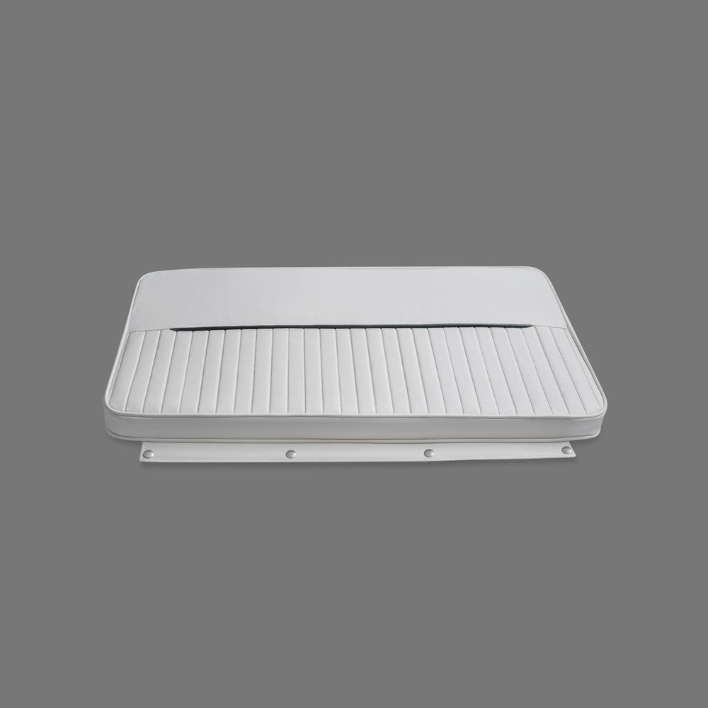 Dauntless, 150/170 Montauk, And Others Marine Cooler Cushion - 45Qt - Yeti 45 Tundra (White with Grey Piping)