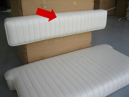 Smooth Parchment Vinyl Backrest Cushion - Boston Whaler Fiberglass RPS-  *Final Sale*