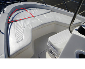 Top Left (Port) Quadrant of Boston Whaler 220 Dauntless Bow Cushion (Bright White) - *Final Sale*