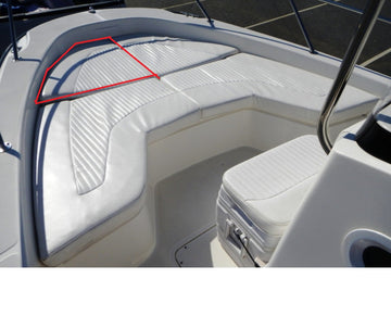 Top Left (Port) Quadrant of Boston Whaler 220 Dauntless Bow Cushion (Bright White) - *Final Sale*