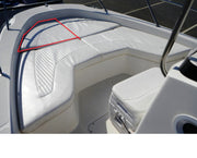 Top Left (Port) Quadrant of Boston Whaler 220 Dauntless Bow Cushion (Bright White) - *Final Sale*
