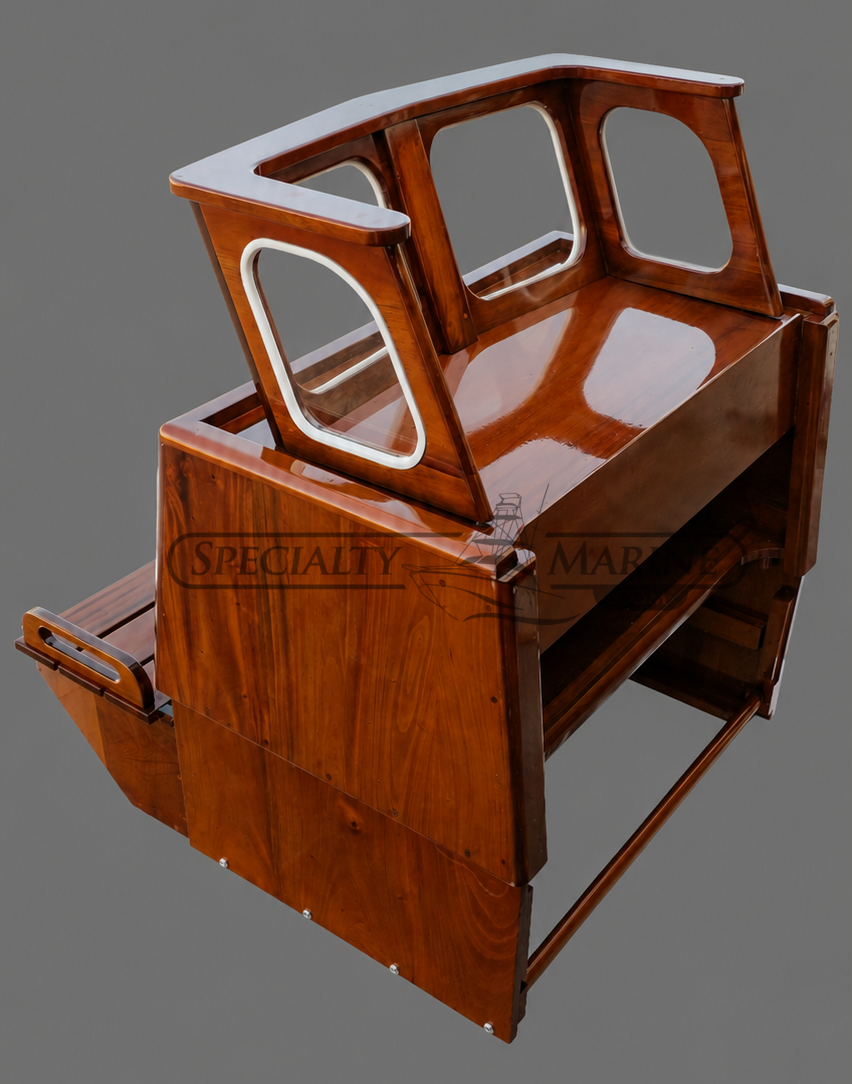 Boston Whaler 16'/17' Nauset, Sakonnet Or Eastport Mahogany Console Complete With Windshield