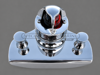 Boston Whaler Classic Bow Light (1958-1984), Navigation Light With Chock (Led) 316 Stainless *Not Perko*