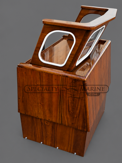 Boston Whaler 16'/17' Nauset, Sakonnet Or Eastport Mahogany Console Complete With Windshield