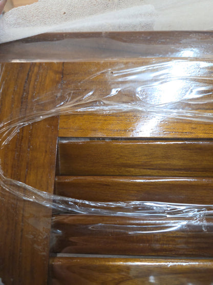 Blemished Varnished Teak Louvered Door (Big) - *Final Sale*