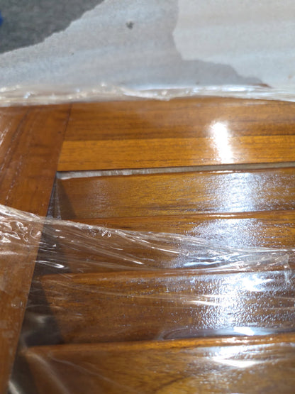 Blemished Varnished Teak Louvered Door (Big) - *Final Sale*