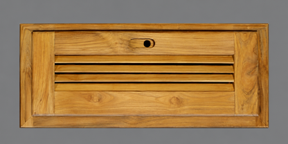 Blemished Bare Teak Louvered Door (Big)