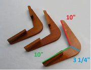 Boston Whaler Replacement Mahogany *L-Brackets Only* For Backrest, Fits Classic 13' &15'