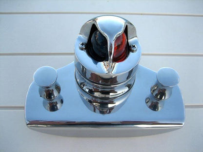 blemished Boston Whaler Classic Bow Light (1958-1984), Navigation Light With Chock (Led) 316 Stainless *Not Perko* - *Final Sale*