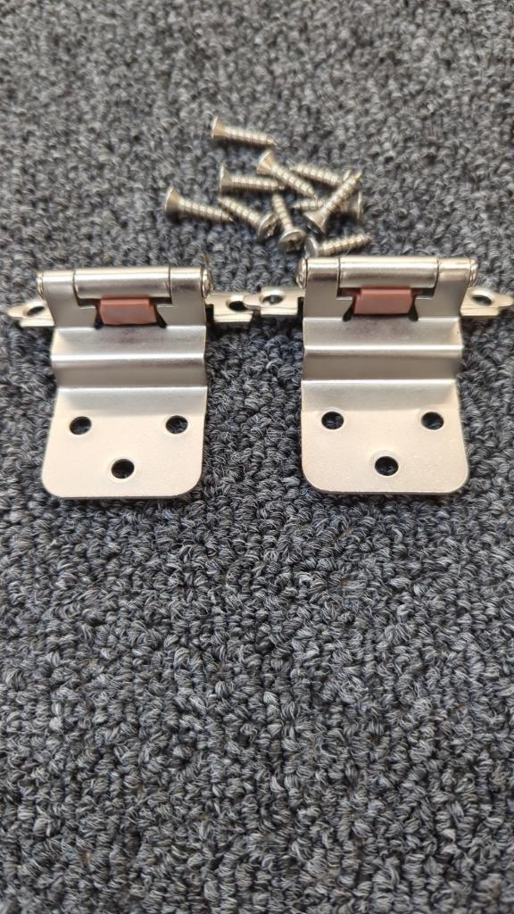 LVD Hinges (Pair) 304 Stainless Face Mount Hinge, 3/8'' Inset