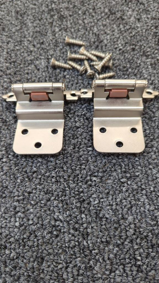 LVD Hinges (Pair) 304 Stainless Face Mount Hinge, 3/8'' Inset