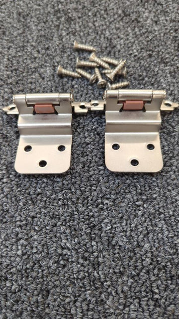 LVD Hinges (Pair) 304 Stainless Face Mount Hinge, 3/8'' Inset