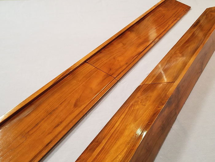 Blemished Pair Of Boston Whaler Outrage Teak Gunnel Caps-  *Final Sale*