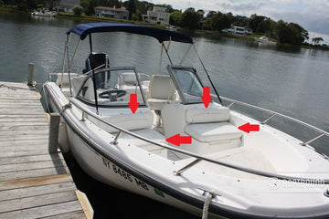 Boston Whaler 160 Ventura Front Passenger Console Seat Cushions (Bright White)