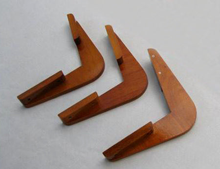 Boston Whaler Mahogany *L-Brackets Only* For Backrest, Fits Classic 17'