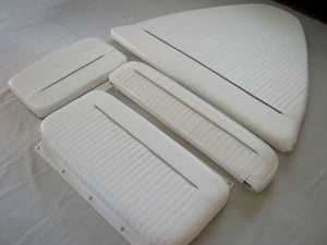 Boston Whaler Dauntless 15' Complete Cushion Set With Stern Jump Seat/Backrests (Bright White)